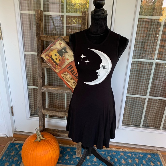 Killstar Dresses & Skirts - Witchy vibes crescent moon KILLSTAR skater dress